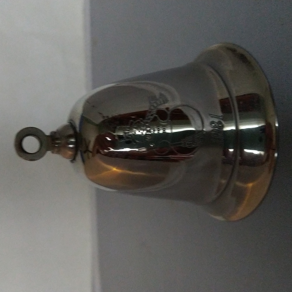 Kirk Stieff Musical Silverplate Frosty Snowman Bell Christmas Ornament 1981